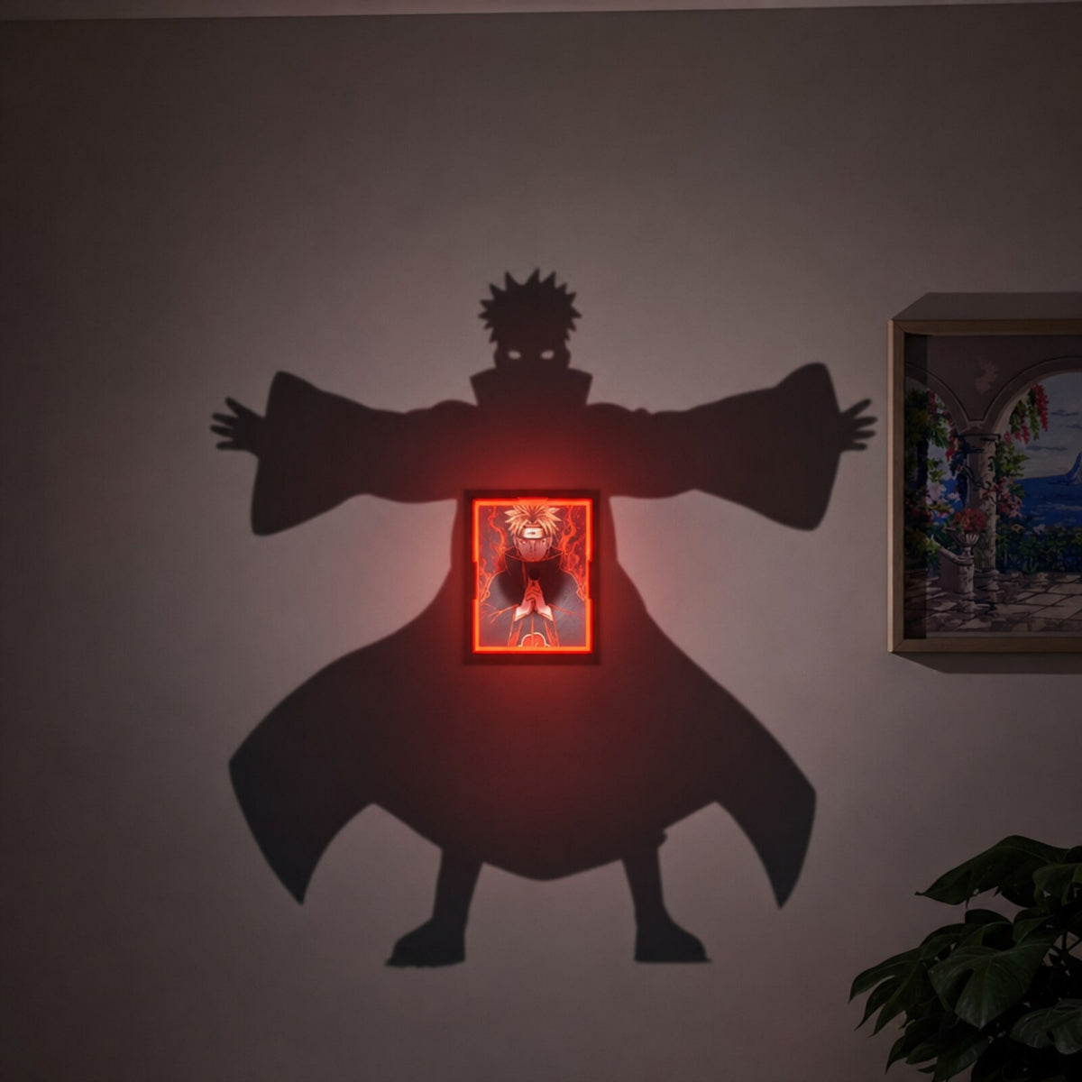 Pain Gölge Lambası, duvarda gölge