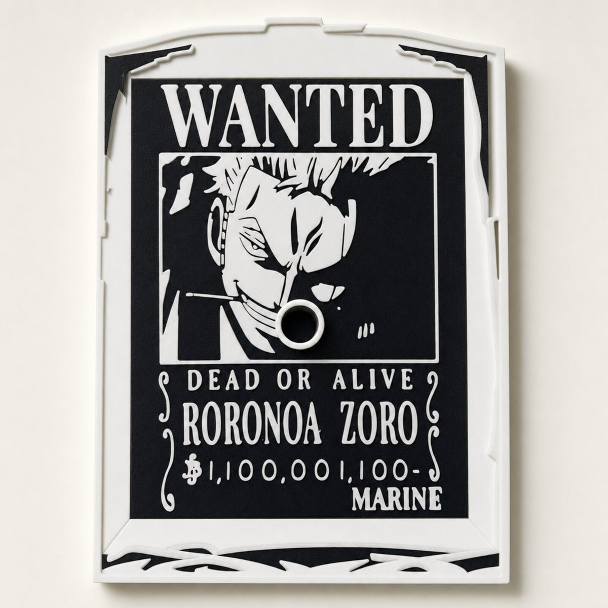 Roronoa Zoro Gölge Lambası, plaka yakın çekim